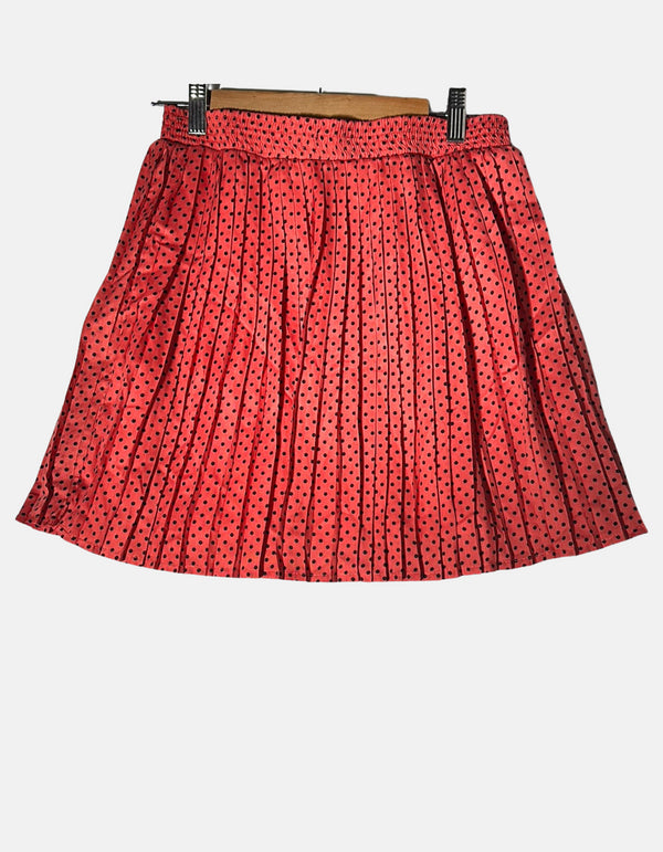 Polka Dot Pleated Skirt